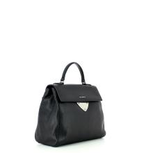 Leather Handbag-NERO-UN