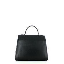 Leather Handbag-NERO-UN