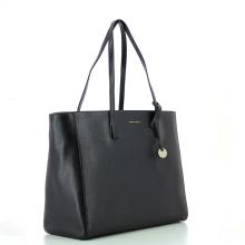 Shoulderbag in leather Saffiano-NOIR-UN