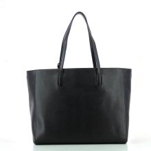 Shoulderbag in leather Saffiano-NOIR-UN