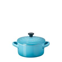 Le Creuset Mini Coccotte Rotonda 10 cm Blu Caribe - 1