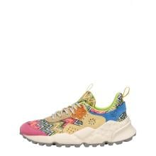 Flower Mountain Sneakers Donna Koketsu Suede/Weave Fuchsia Azure Yellow - 1