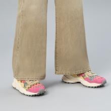 Flower Mountain Sneakers Donna Koketsu Suede/Weave Fuchsia Azure Yellow - 2