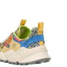 Flower Mountain Sneakers Donna Koketsu Suede/Weave Fuchsia Azure Yellow - 5