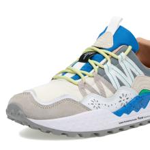 Flower Mountain Sneakers Uomo Washi Suede/Nylon Grey White Azure - 4