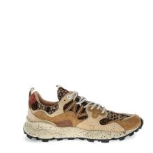 Flower Mountain Sneakers Donna Yamano 3 Suede/Fabric Checked Light Brown Cream Brown - 3
