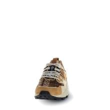 Flower Mountain Sneakers Donna Yamano 3 Suede/Fabric Checked Light Brown Cream Brown - 4