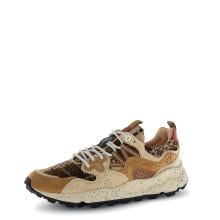Flower Mountain Sneakers Donna Yamano 3 Suede/Fabric Checked Light Brown Cream Brown - 5