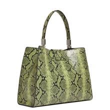 Guess Borsa a mano Monia in pelle pitonata Sage Green - 2