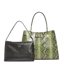 Guess Borsa a mano Monia in pelle pitonata Sage Green - 3