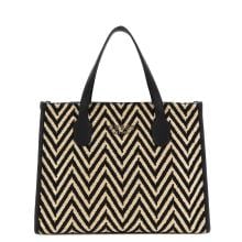 Guess Borsa a mano Silvana rafia Black - 1
