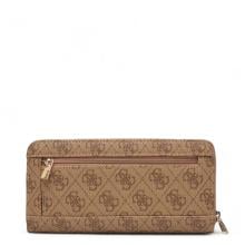 Guess Portafoglio Brenton Zip Around Latte Logo - 2