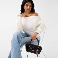 Guess Borsa a mano Davina Charms Black - 5