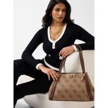 Guess Shopper Karnilla Latte Logo Brown - 5