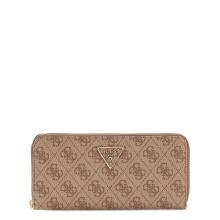 Guess Portafoglio Laurel II Large Zip Around Latte Logo - 1