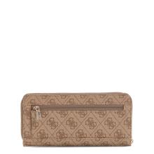 Guess Portafoglio Laurel II Large Zip Around Latte Logo - 2