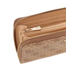 Guess Portafoglio Laurel II Large Zip Around Latte Logo - 3