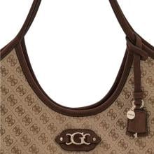 Guess Samantha tote bag Latte Logo Brown - HWJG2313230 LGW - 4