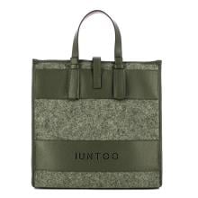 Iuntoo Shopper Grande Caldo Essenziale Grigio Lana Cotta Grigio - 1