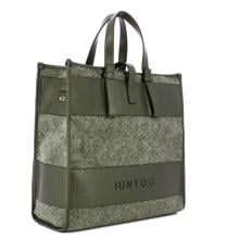 Iuntoo Shopper Grande Caldo Essenziale Grigio Lana Cotta Grigio - 2