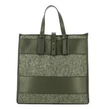 Iuntoo Shopper Grande Caldo Essenziale Grigio Lana Cotta Grigio - 3