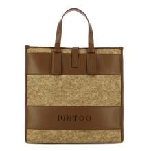 Iuntoo Shopper Grande Caldo Essenziale Fango Lana Cotta Fango - 1