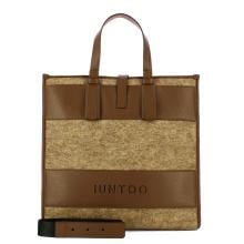 Iuntoo Shopper Grande Caldo Essenziale Fango Lana Cotta Fango - 4