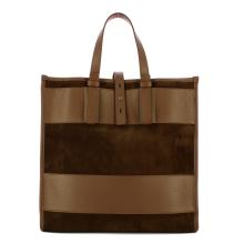 Iuntoo Shopper Grande Camoscio Essenziale Fango - 3