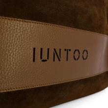 Iuntoo Shopper Grande Camoscio Essenziale Fango - 5
