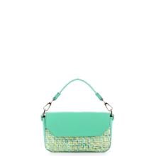 Iuntoo Mini Borsa a mano Essenziale Tweed Azzurro - 1