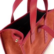 Iuntoo New Tote Piccola Bordeaux + Camoscio Bordeaux - 5