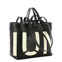 Iuntoo Shopping Sibilla Piccola Logo Nero+Panna - 2
