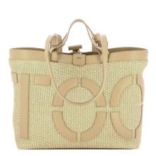 Iuntoo Shopping Sibilla Media Logo Raffia Naturale+Cammello - 3