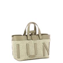 Iuntoo Sibilla Mini Logo Raffia Cappuccino+Cappuccino Shopping Bag - 2