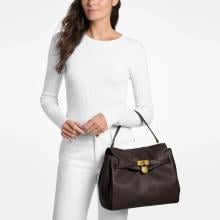 Michael Kors Borsa a mano Hamilton grande Chocolate - 30F6ANXS7E 251 - 2