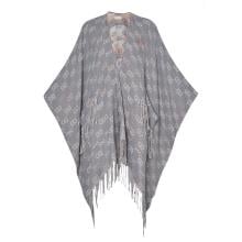 Liu Jo Poncho con Logo Jacquard Grey Cloud - 1