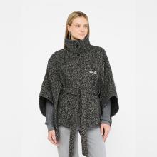 Liu Jo Poncho con cintura Nero Bianco - 2