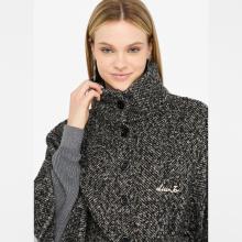 Liu Jo Poncho con cintura Nero Bianco - 5