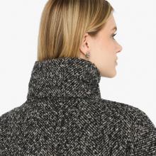 Liu Jo Poncho con cintura Nero Bianco - 6