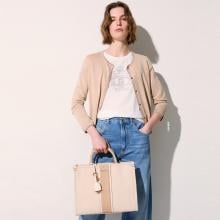 Liu Jo Borsa a mano Media Ridhi Jacquard Neutro Cream - 7