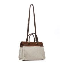 Liu Jo Borsa a mano Manhattan Bouclè Media Cream - 3