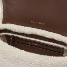 Liu Jo Sottospalla LaPuffy Medium in eco shearling Cream - AF6148E1163 X0459 - 7