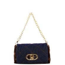 Liu Jo Sottospalla LaPuffy Medium in ecopelliccia Blu - 1