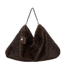 Liu Jo Foulard bag in pelliccia Deep Brown - AF6194E1168 91419 - 1