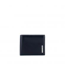Men wallet with coin pouch Blue Square