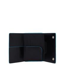 Piquadro Porta carte di credito con Sliding System con portamonete e banconote RFID Blue Square - 3