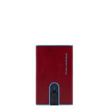 Piquadro Porta carte di credito con Sliding System con portamonete e banconote RFID Blue Square - 1