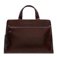 Piquadro Cartella Porta PC Blue Square 15.6" Mogano - 1