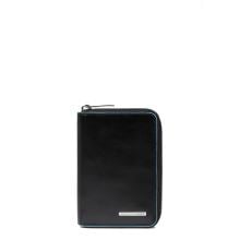 Piquadro Portafoglio Piccolo Blue Square Zip Around Nero - 1