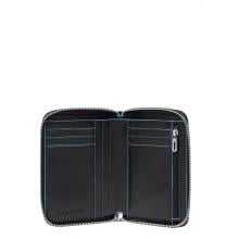 Piquadro Portafoglio Piccolo Blue Square Zip Around Nero - 4